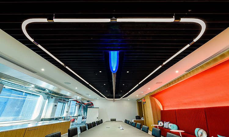 Boeing Meeting Room Rail Light Design